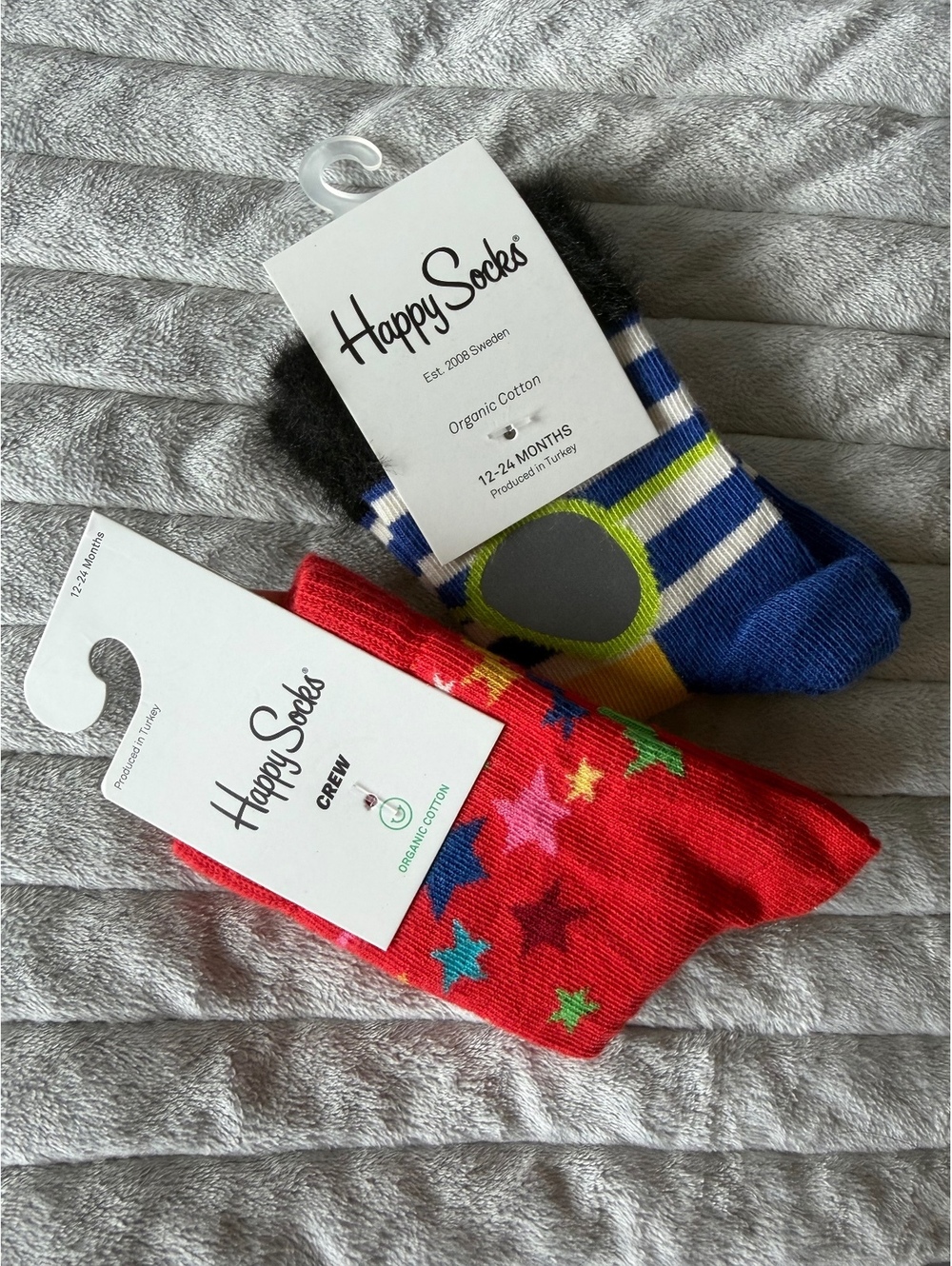 Happy Socks Toddler Socks Bundle 12–24 Months Organic Cotton NWT